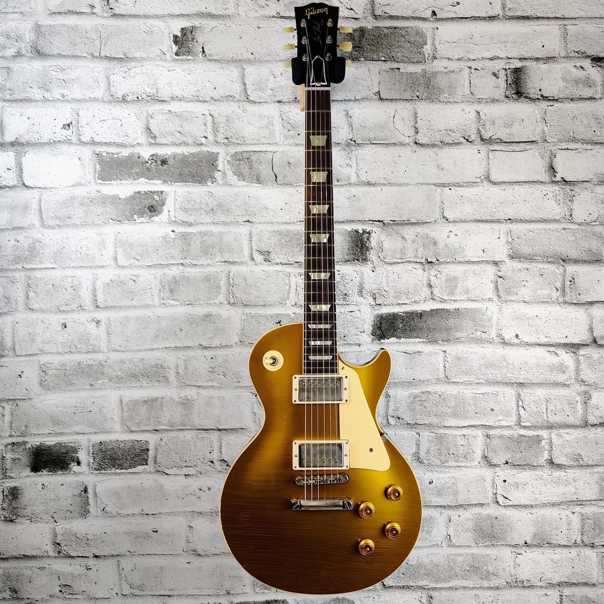 Gibson Custom Shop 1957 Les Paul Goldtop Darkback Light Aged - Double Gold with Dark Back